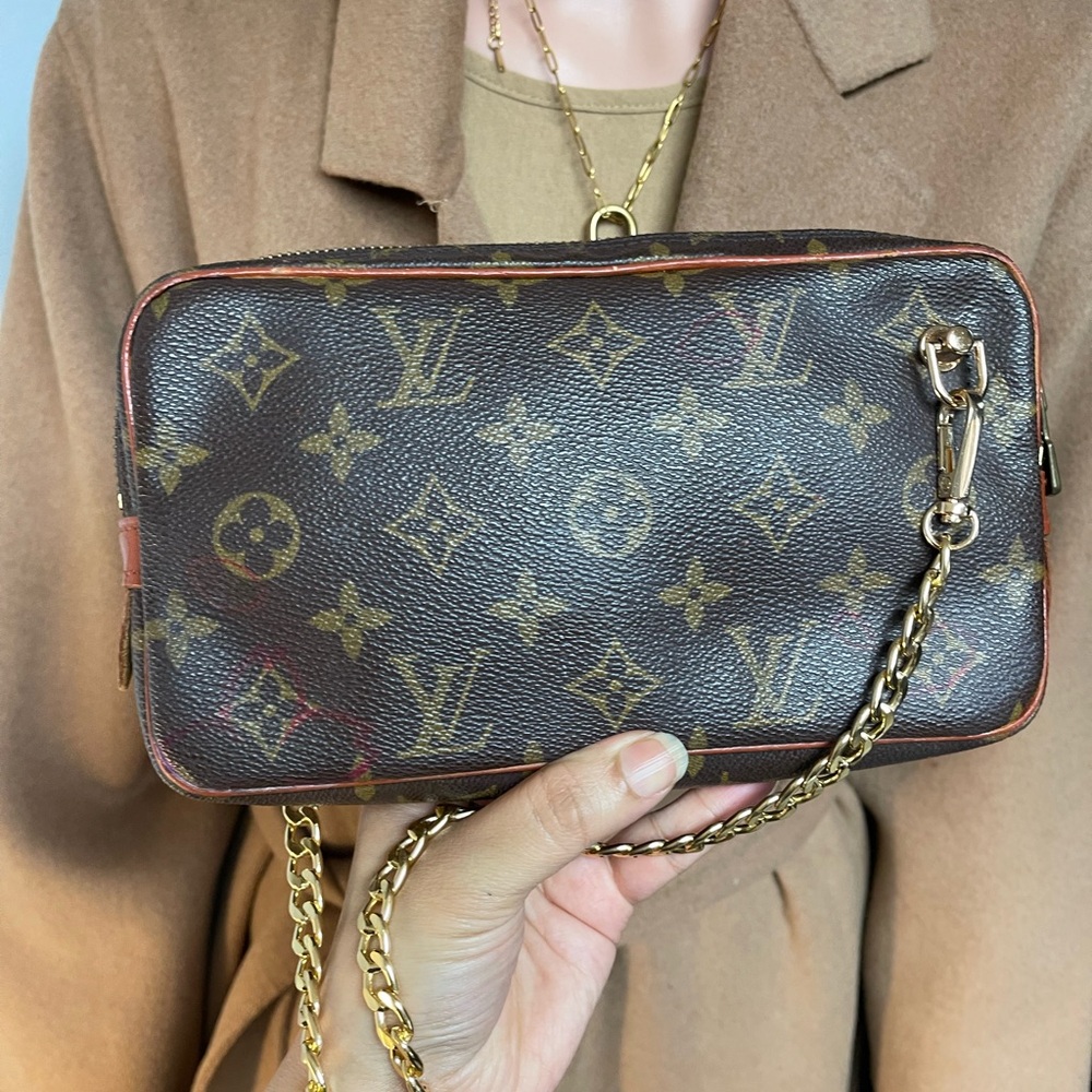 Authentic Louis Vuitton monogram vintage crossbody bag TH1910 (HK42) - Picture 5 of 11